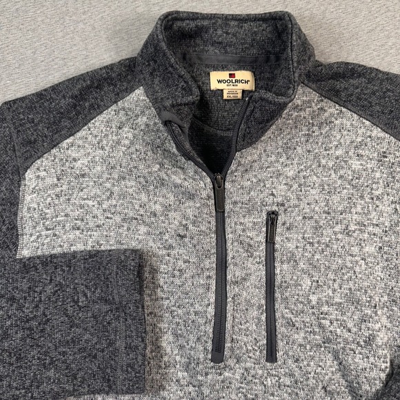 Woolrich Other - Woolrich 1/4 Zip Sweater Mens XXL Fleece Charcoal Gray Pocket Pullover Outdoors